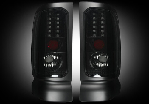 Recon Smoke LED Tail Light Set 94-02 Dodge Ram